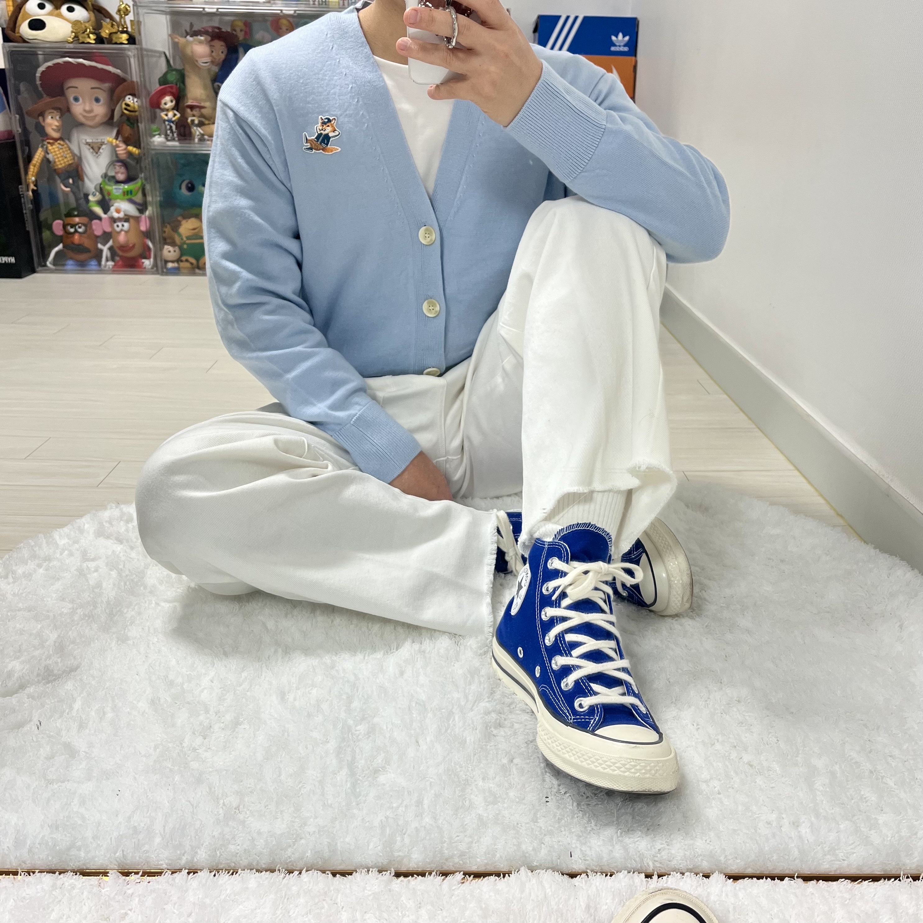 Converse Chuck 70 High Rush Blue, Nike Dunk Low SP Kentucky 2022 착용 스타일 - 6