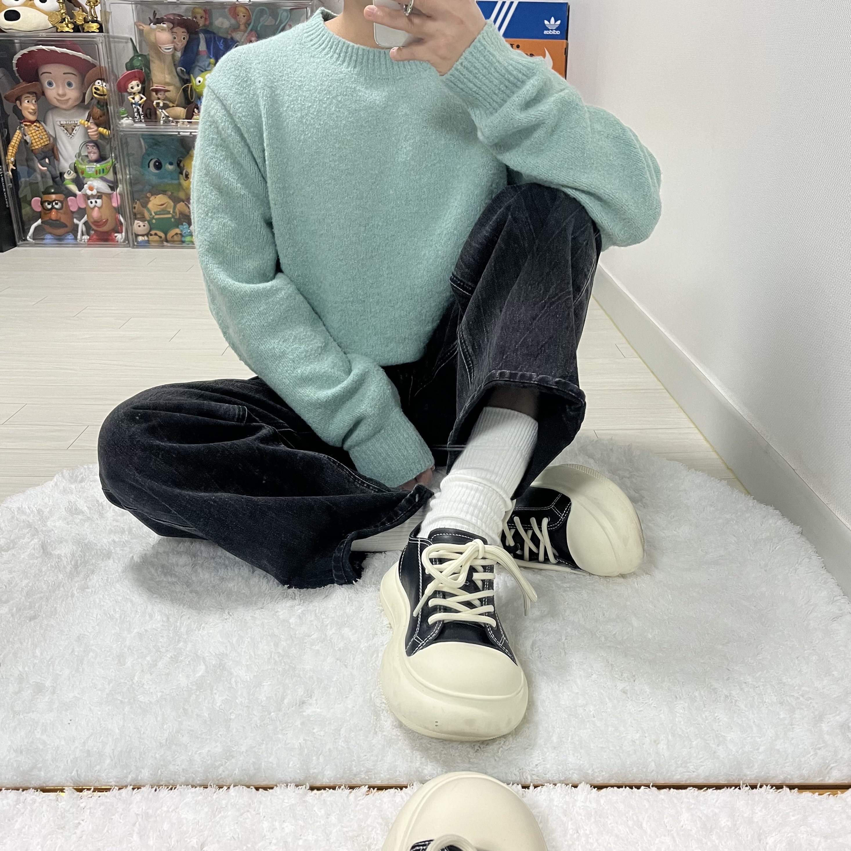 Converse Chuck 70 High Midnight Clover, Nike x Peaceminusone Air Force 1 Low Para-Noise 2.0 착용 스타일 - 7