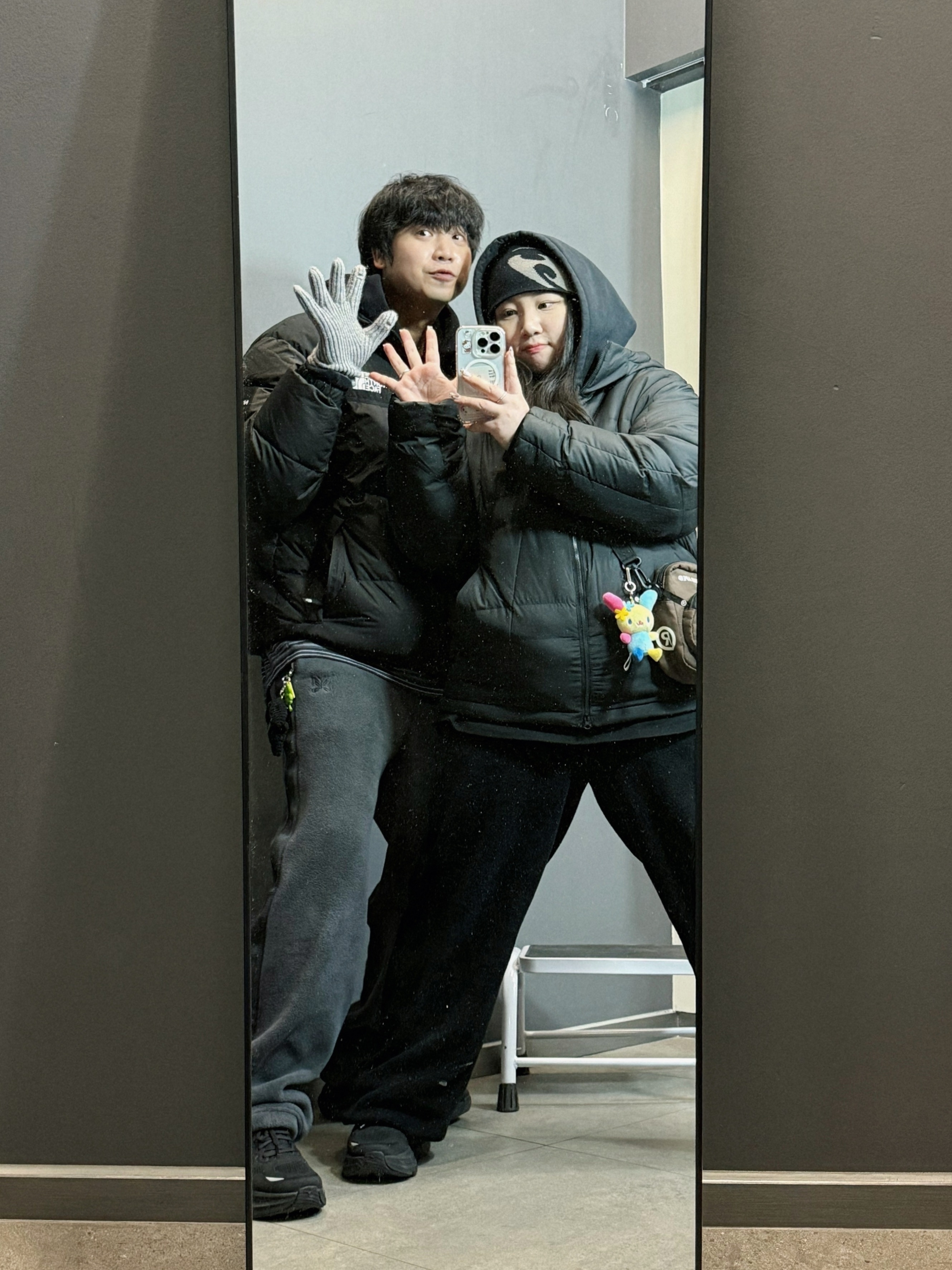 The North Face White Label Novelty Nuptse RDS Down Jacket Real Black, The North Face White Label Novelty Nuptse RDS Down Jacket Real Black 착용 스타일 - 6