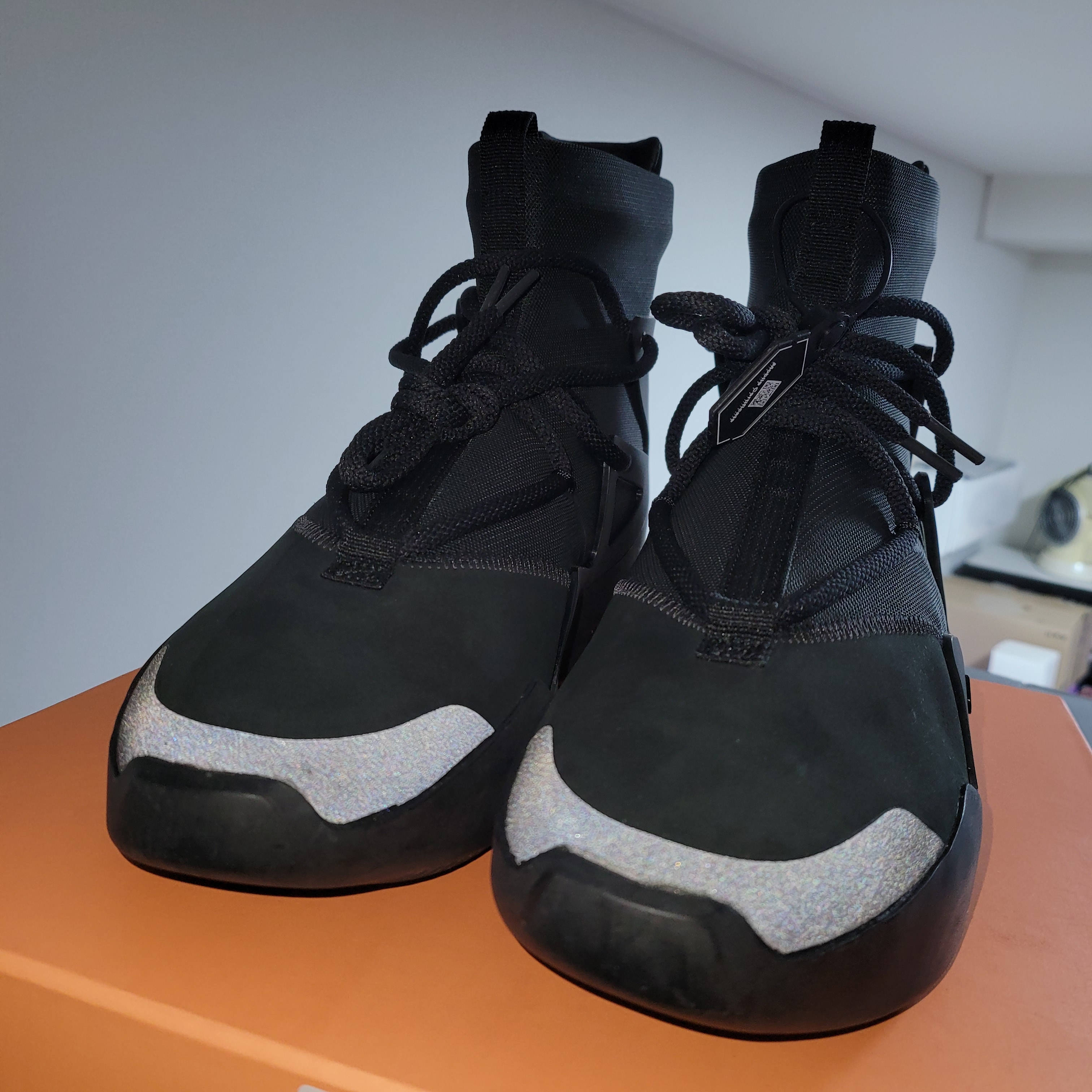 Nike x Fear of God Air Fear of God 1 Triple Black 착용 스타일 - 3