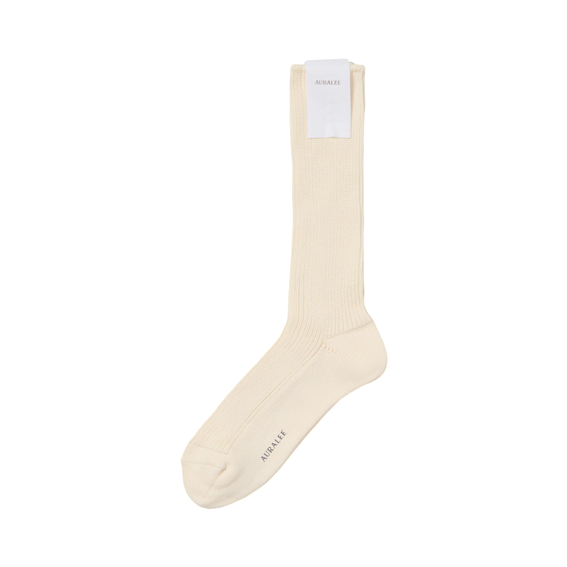 A26SS03SX Auralee Cotton Low Gauge Socks Ivory - 26SS