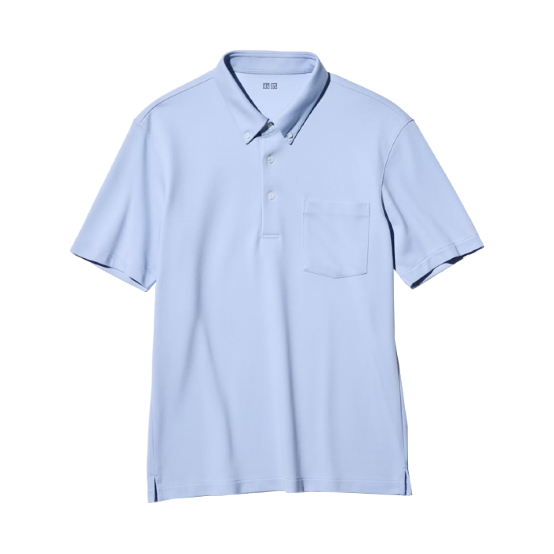 유니클로 에어리즘 카노코 버튼 다운 폴로 셔츠 라이트 블루 - JP(Uniqlo Airism Kanoko Button Down Polo Shirt Light Blue - JP) - 1