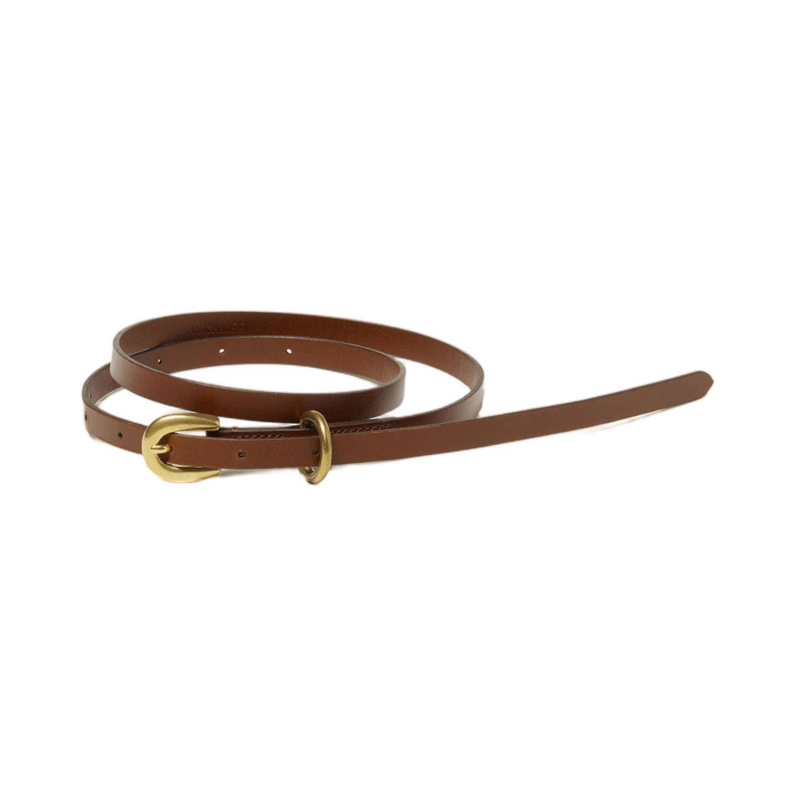 A00B08RP Auralee Leather Narrow Belt Brown - 26SS