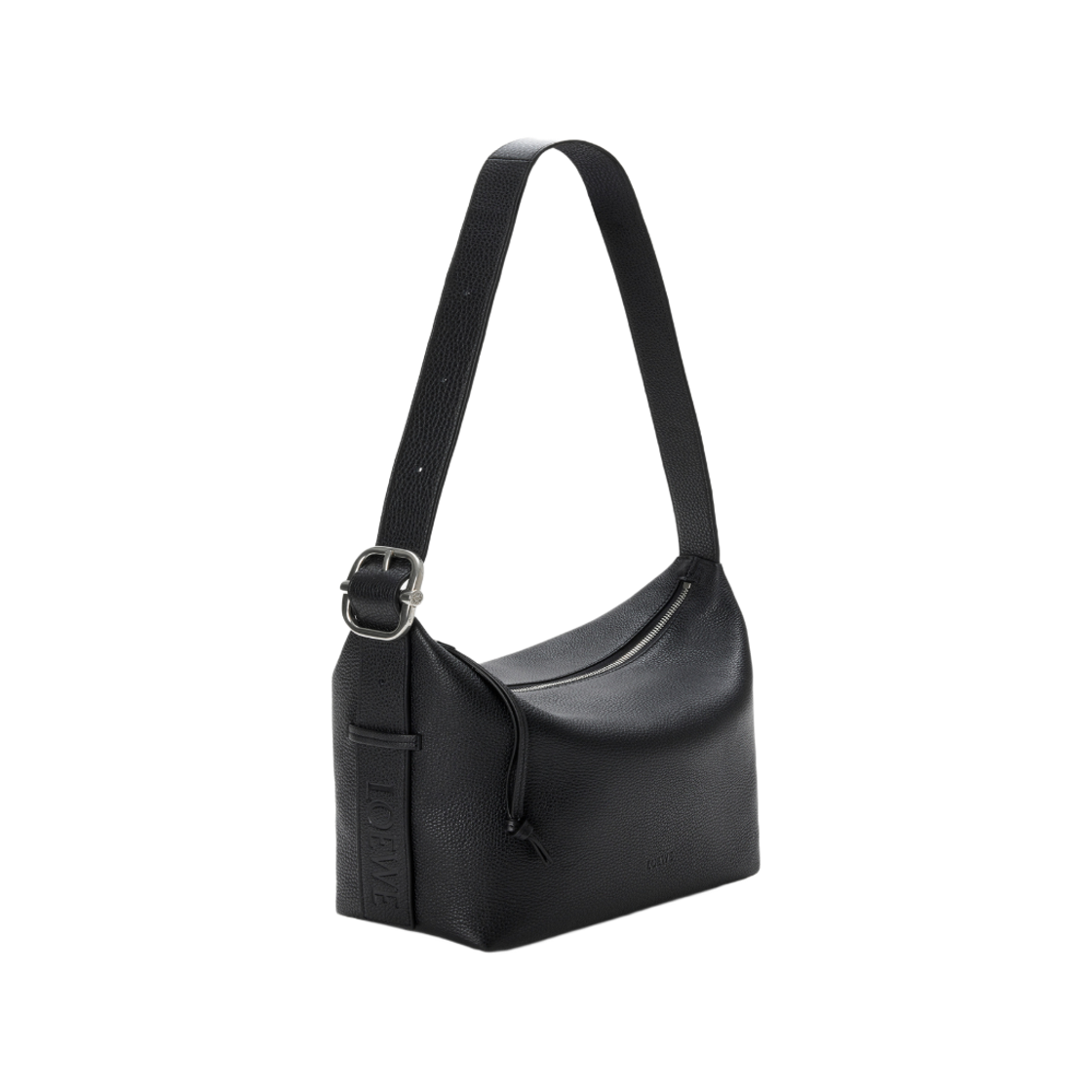 로에베 서플 그레인드 카프스킨 루프 호보백 블랙(Loewe Loop Hobo Bag in Supple Grained Calfskin Black) - 2