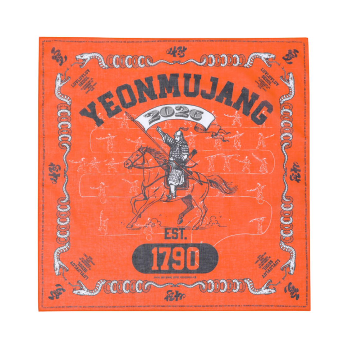 P0000MFE000A LUVLUVLUV SV Yeonmujang Bandana Orange