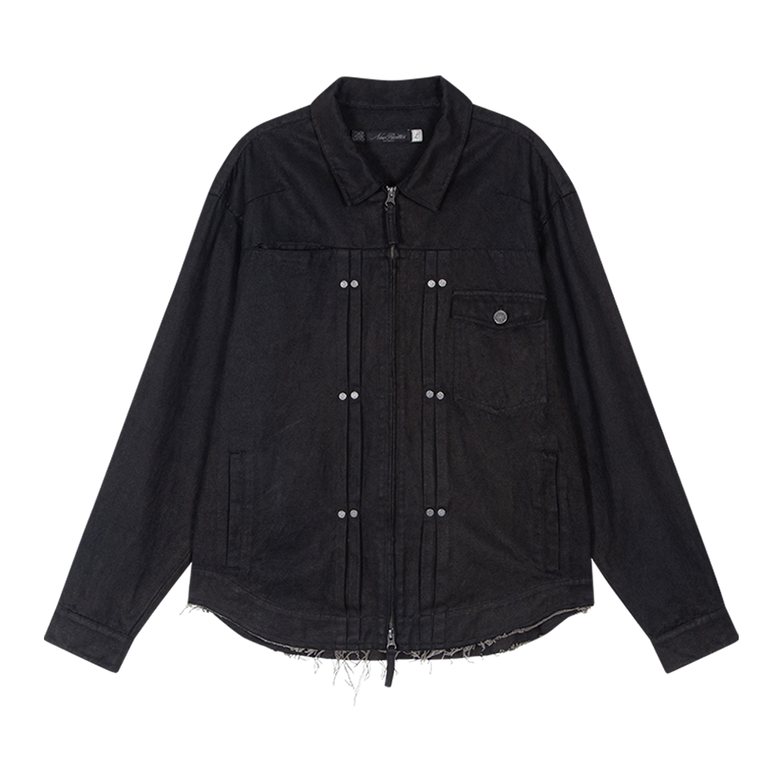 레어리티스 워시드 커브 자켓 워시드 블랙(Nine Rarities Washed Curve Jacket Washed Black)