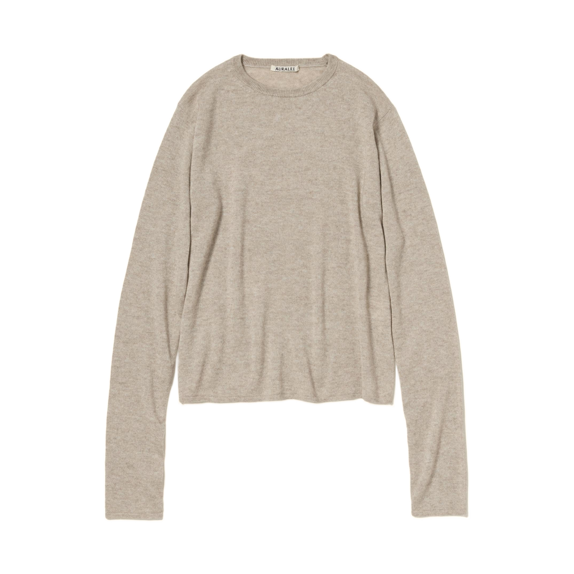 A26SP03SC (W) Auralee Super Fine Cashmere Silk Knit P/O Top Beige - 26SS