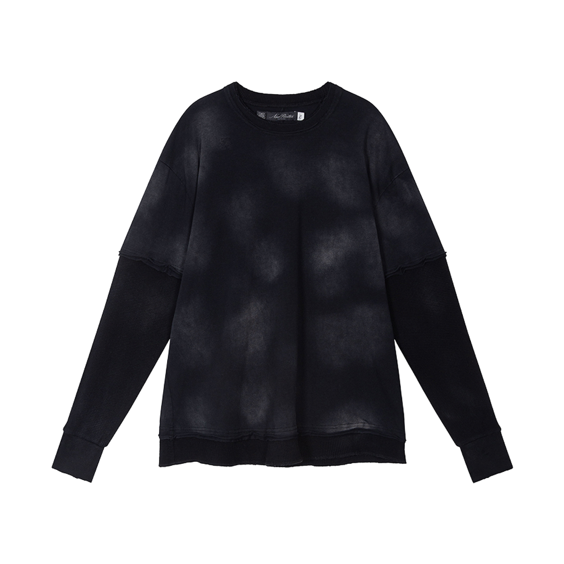 레어리티스 워시드 더블 레이어 롱슬리브 워시드 블랙(Nine Rarities Washed Double Layer LS Washed Black)