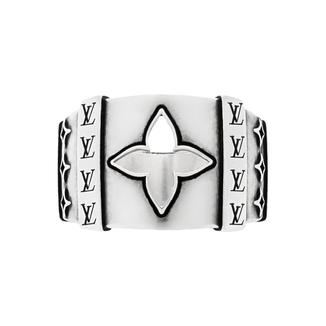 루이비통 LV 플라워 XL 링 스털링 실버(Louis Vuitton LV Flower XL Ring Stearling Silver) - 1