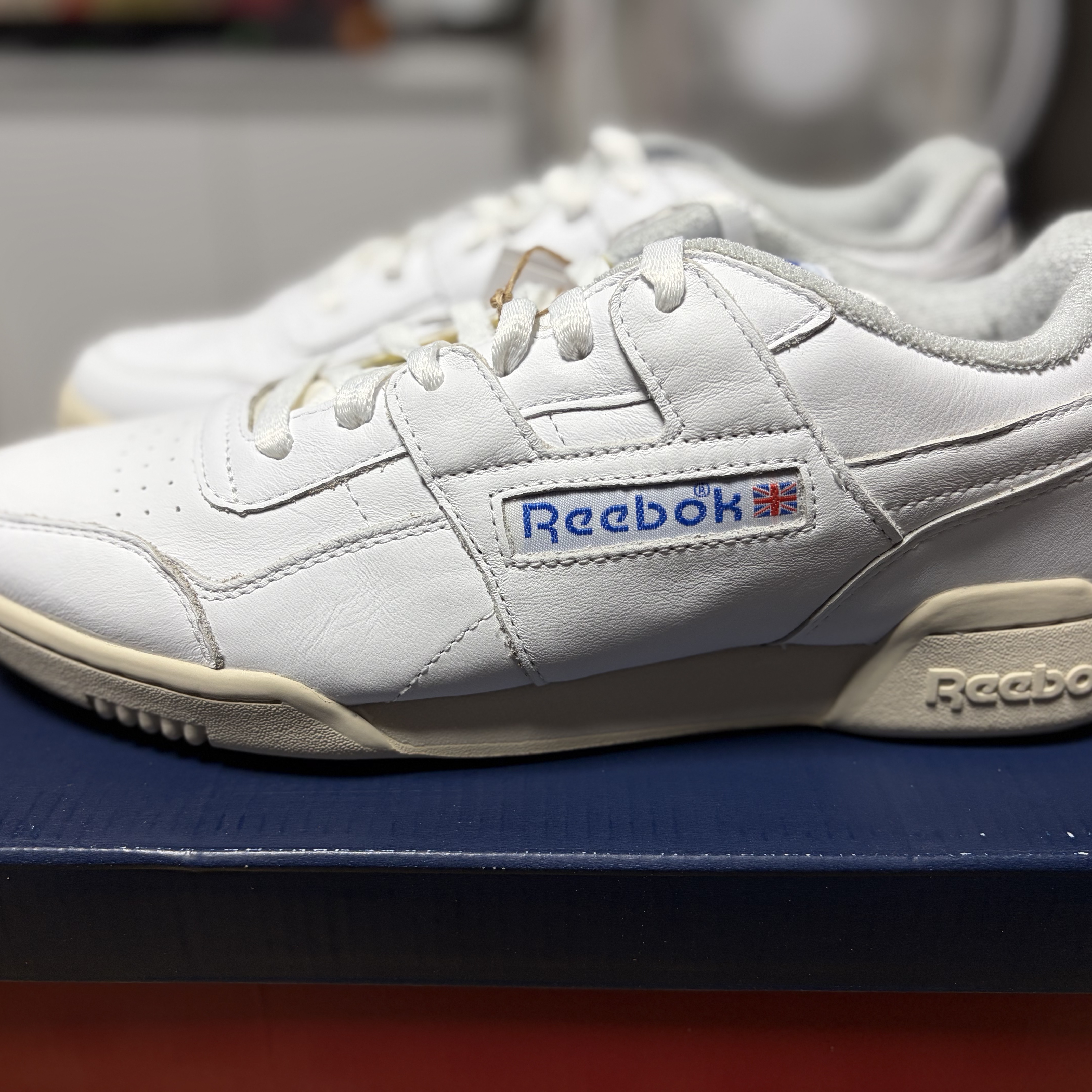 Reebok Workout Plus Vintage White Cream 착용 스타일 - 1