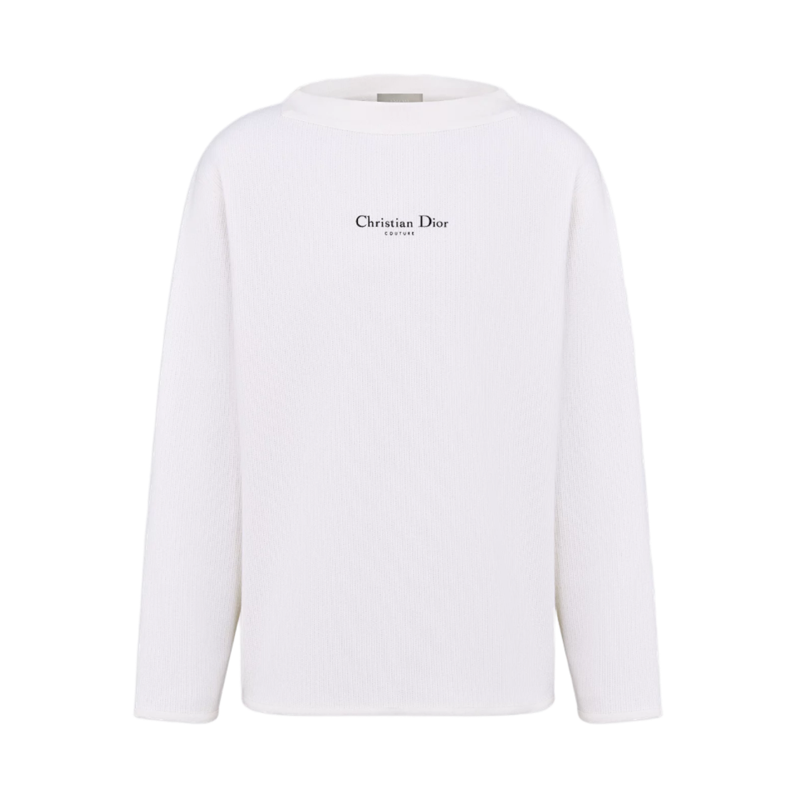 디올 코튼 버진 울 저지 꾸뛰르 릴렉스드 핏 롱슬리브 티셔츠 화이트(Dior Cotton Virgin Wool Jersey Couture Relaxed Fit Long Sleeved T-Shirt White)