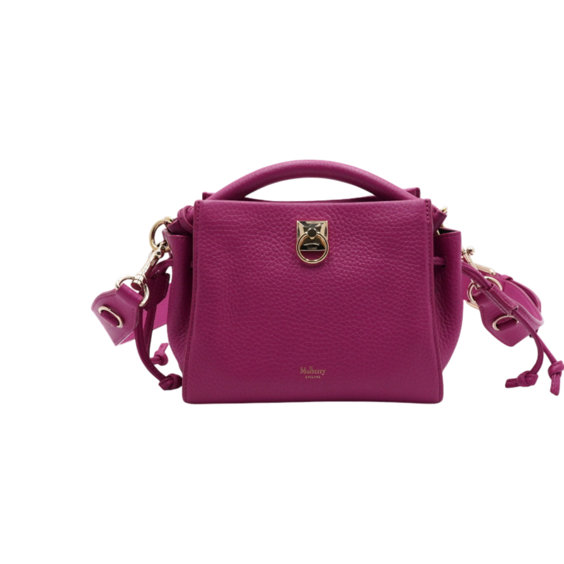 ITTKCTM8CGDL MULBERRY RL6805 Pink Heavy Grain Mini Iris Tote & Shoulder Bag