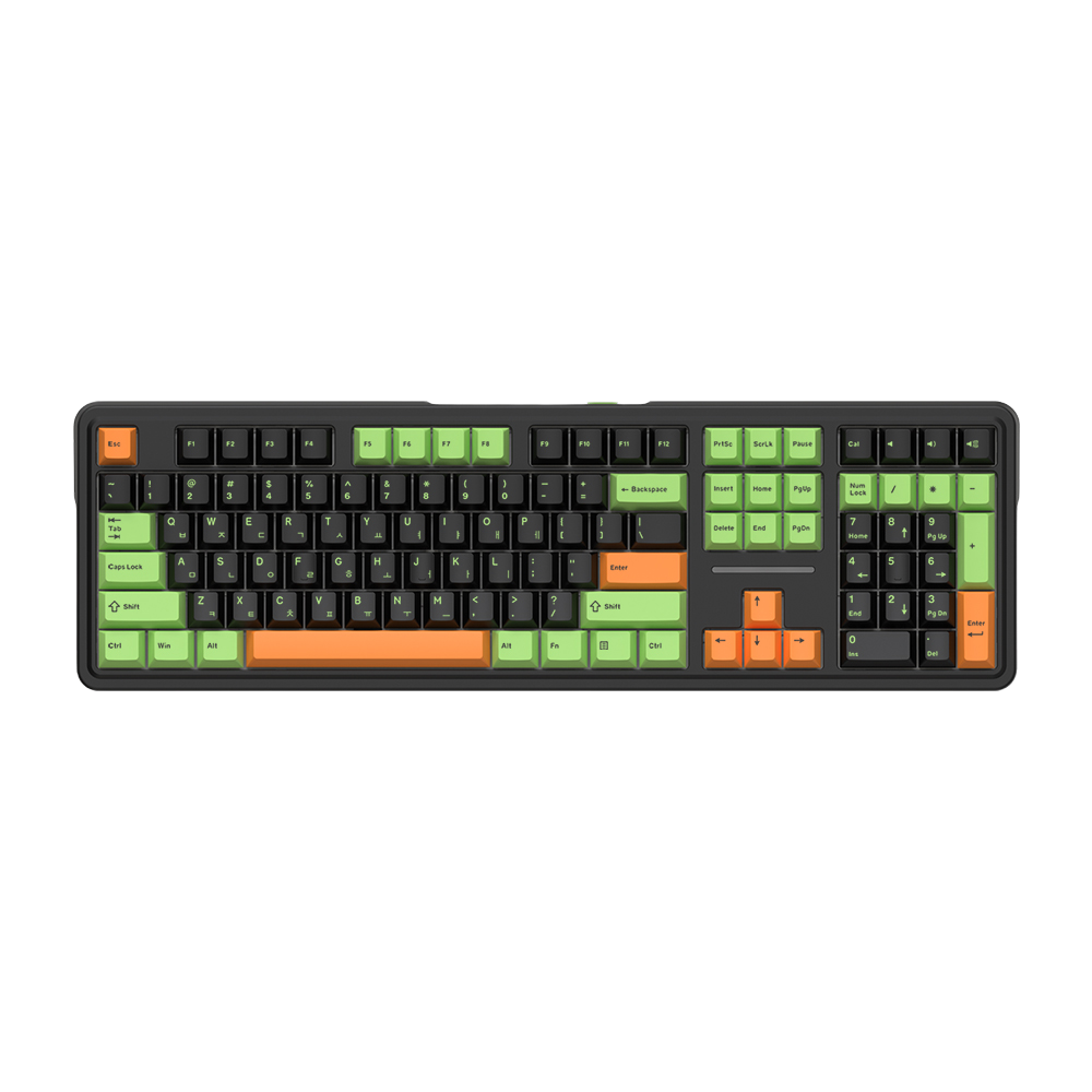 AK108 ABKO AK108 3-mode OTEMU special axis wired/wireless Bluetooth gaming mechanical keyboard green melon axis