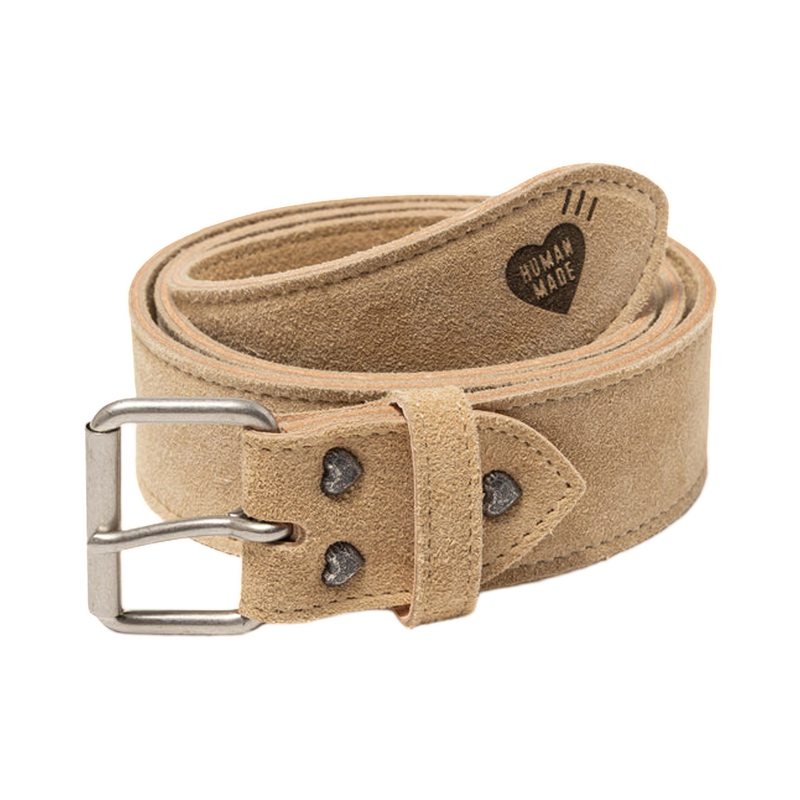 HM30GD102 Human Made Leather Belt Beige