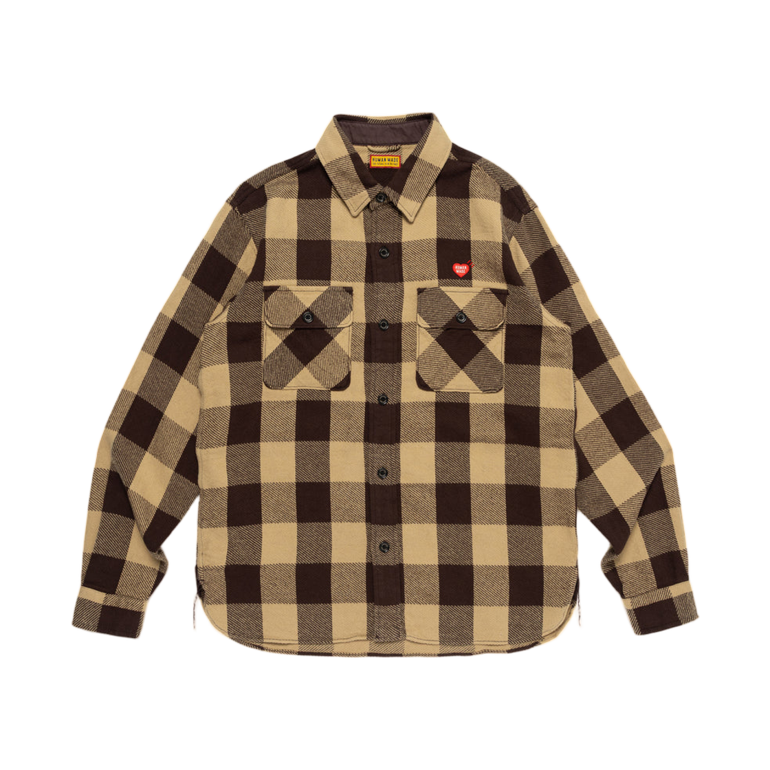 HM30SH016 Human Made Check Shirt Beige