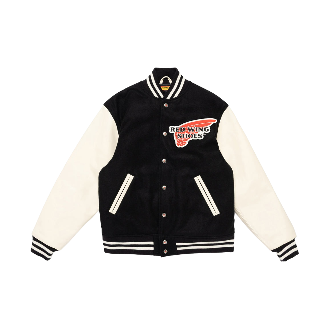 휴먼 메이드 x 레드윙 바시티 자켓 블랙(Human Made x Red Wing Varsity Jacket Black)