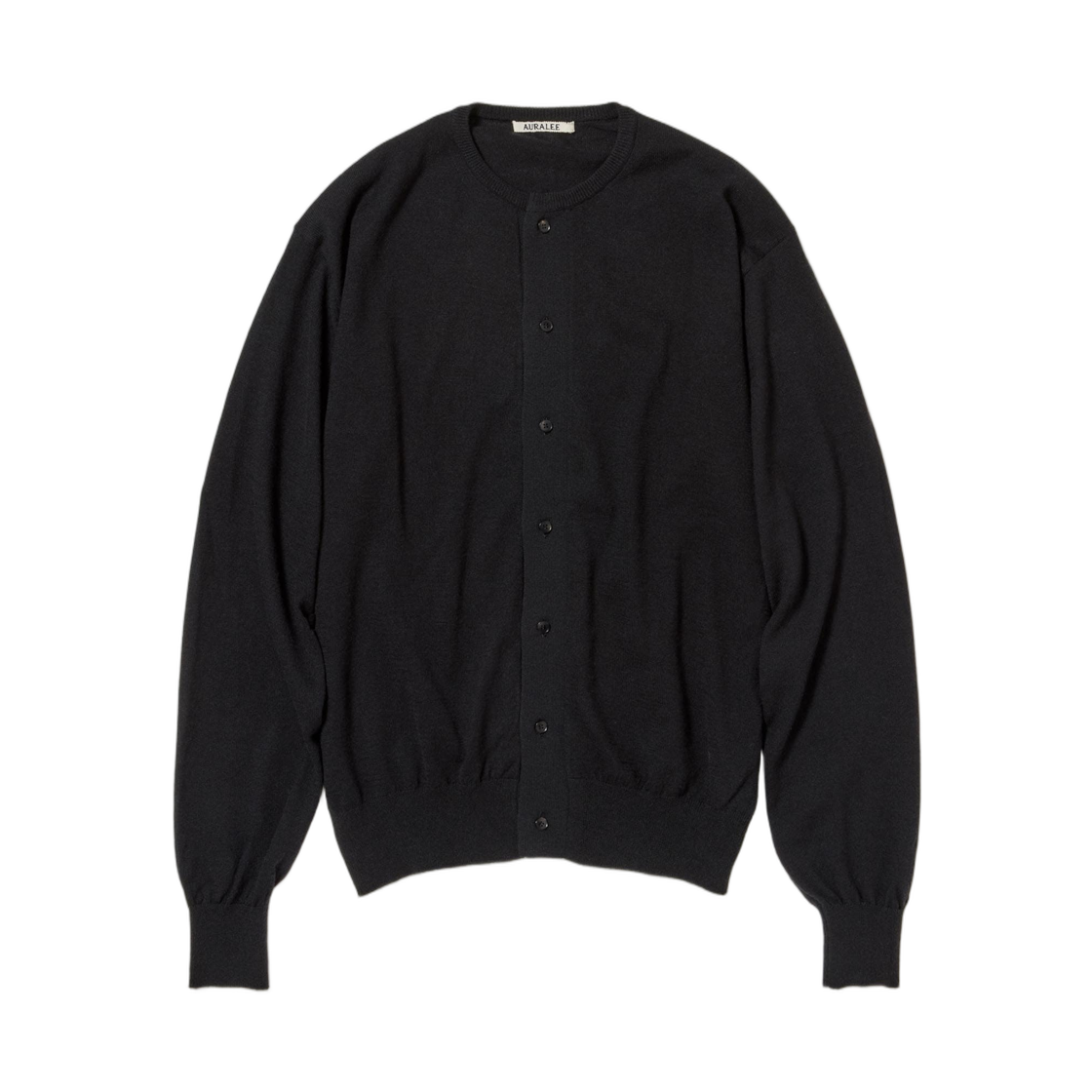 오라리 캐시미어 하드 트위스트 니트 가디건 블랙 - 26SS(Auralee Cashmere Hard Twist Knit Cardigan Black - 26SS) - 1