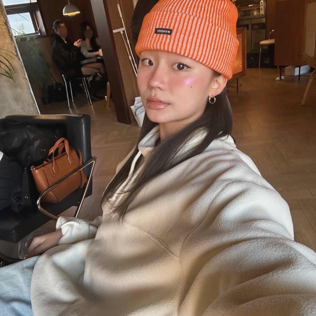 SPORT CHAMBER Grid Fleece Ivory 착용 스타일 - 7