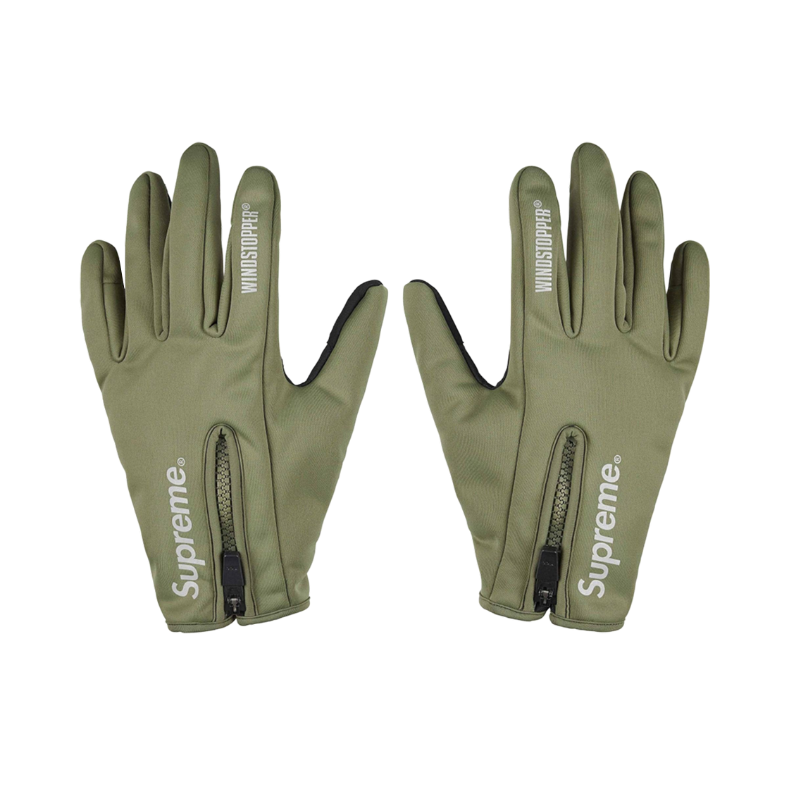 슈프림 윈드스토퍼 집 글러브 올리브 - 25FW