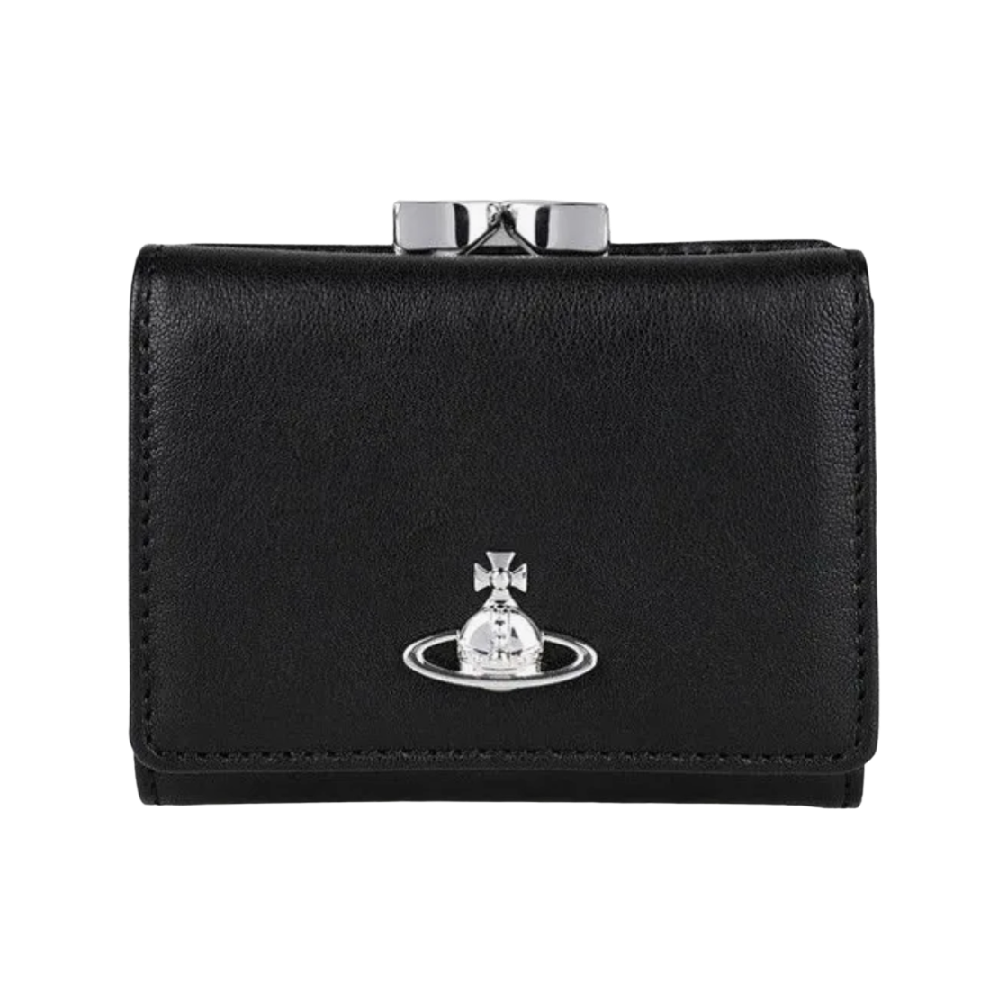5115002MW-L00BX-N401 Vivienne Westwood Small Frame Wallet Black