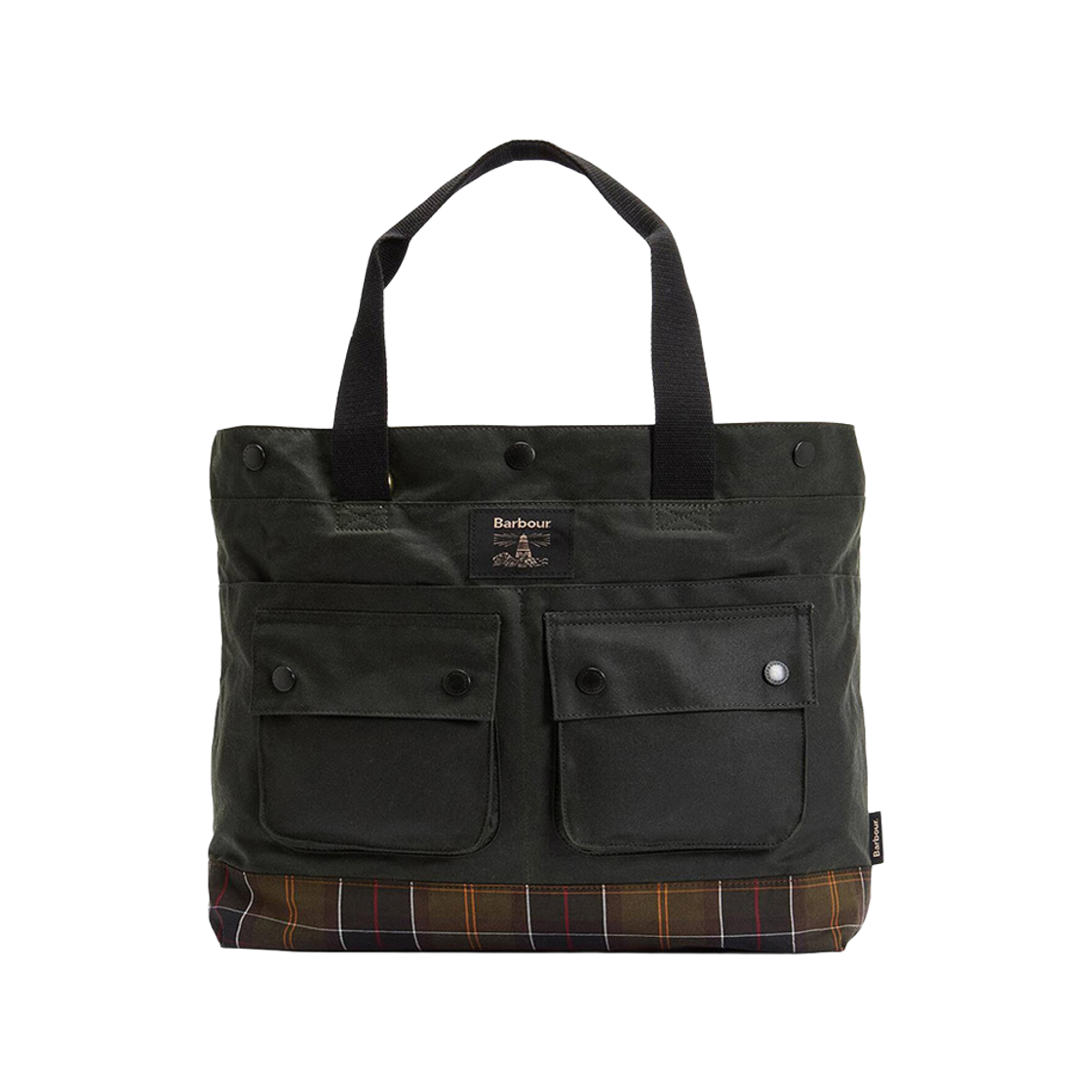 UBA0750SG91 Barbour Field Waxed Tote Bag Sage Classic
