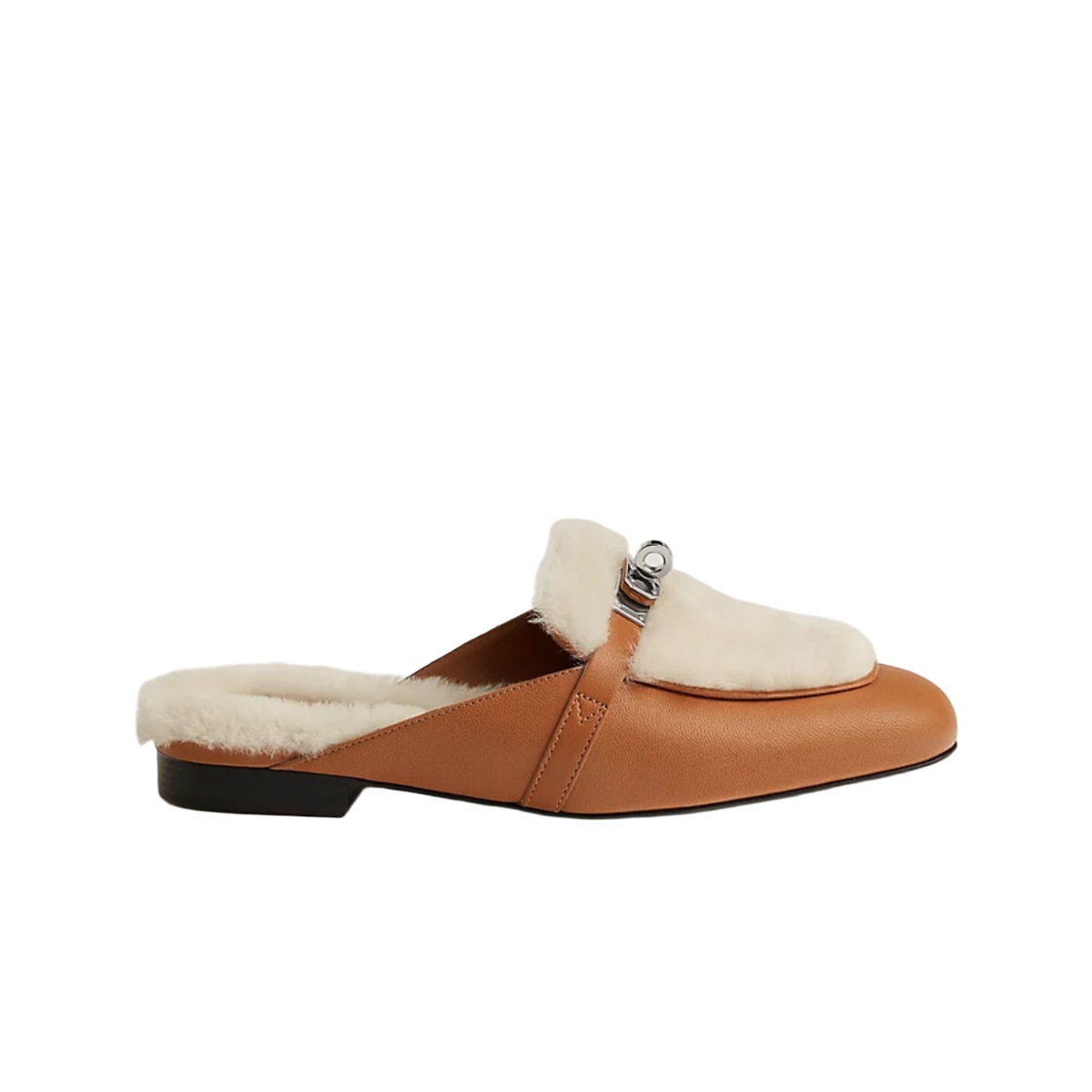 H252147ZA3 (W) Hermes Oz Mule Goatskin & Naturel Ecru