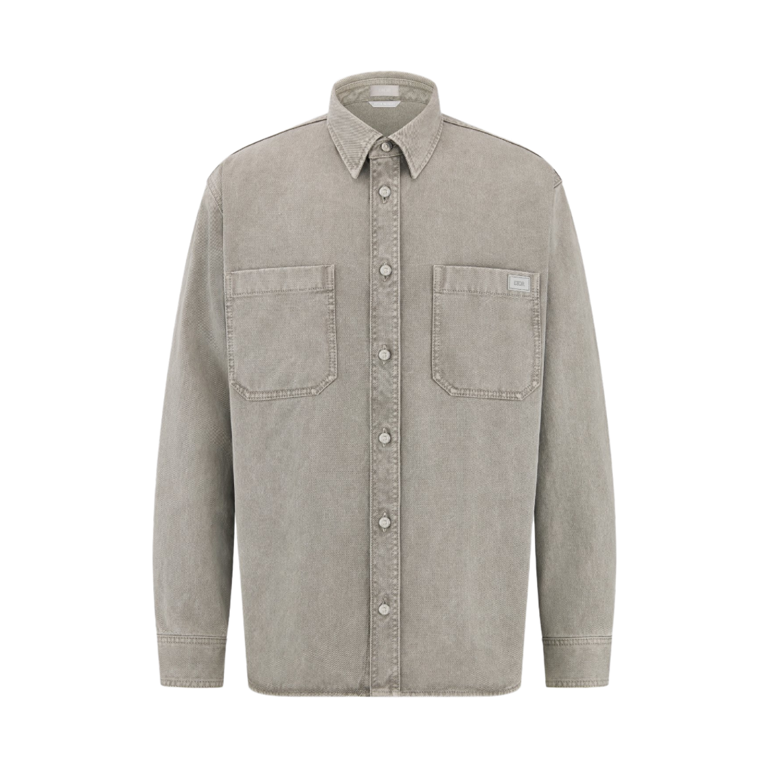 613D590A3031-C820 Dior Cotton Twill Overshirt Gray