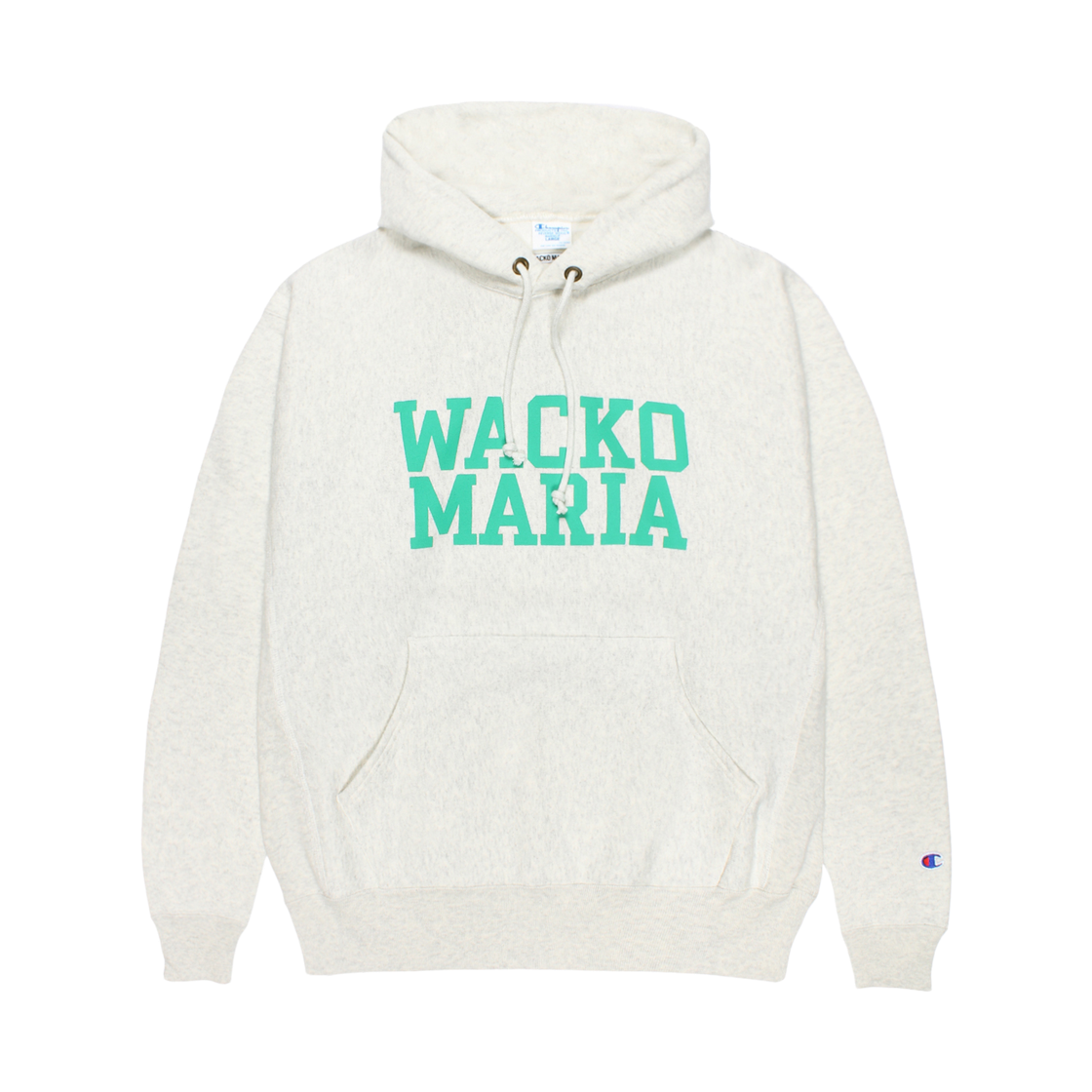 와코 마리아 x 챔피온 리버스 위브 후드 스웨트셔츠 오트밀(Wacko Maria x Champion Reverse Weave Hooded Sweatshirt Oatmeal)