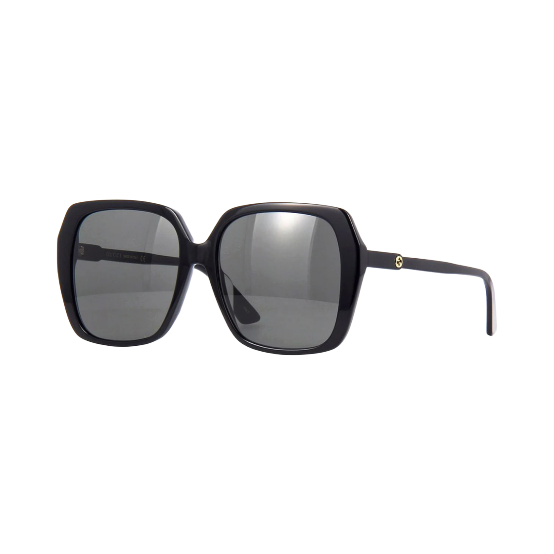 구찌 렉탱귤러 스퀘어 프레임 선글라스 블랙 그레이(Gucci Rectangular Square Frame Sunglasses Black Grey)