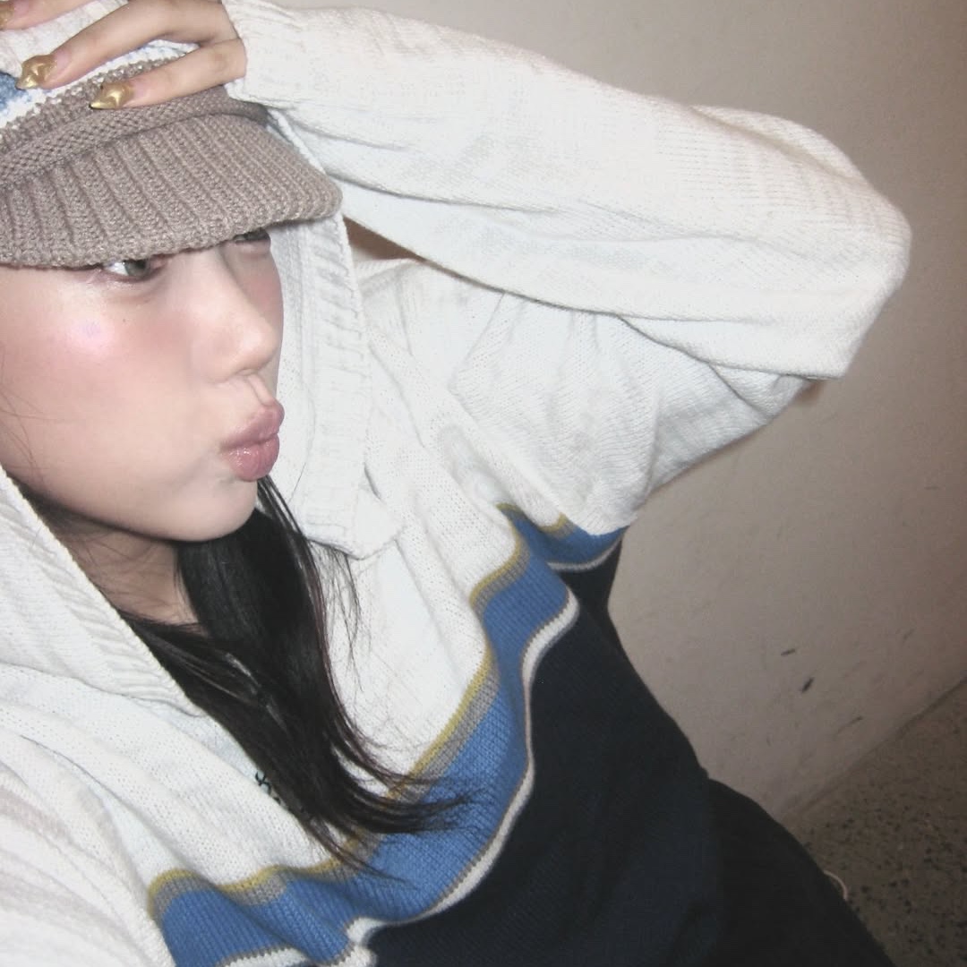 SPORT CHAMBER SC Glide Knit Hoodie Navy 착용 스타일 - 6