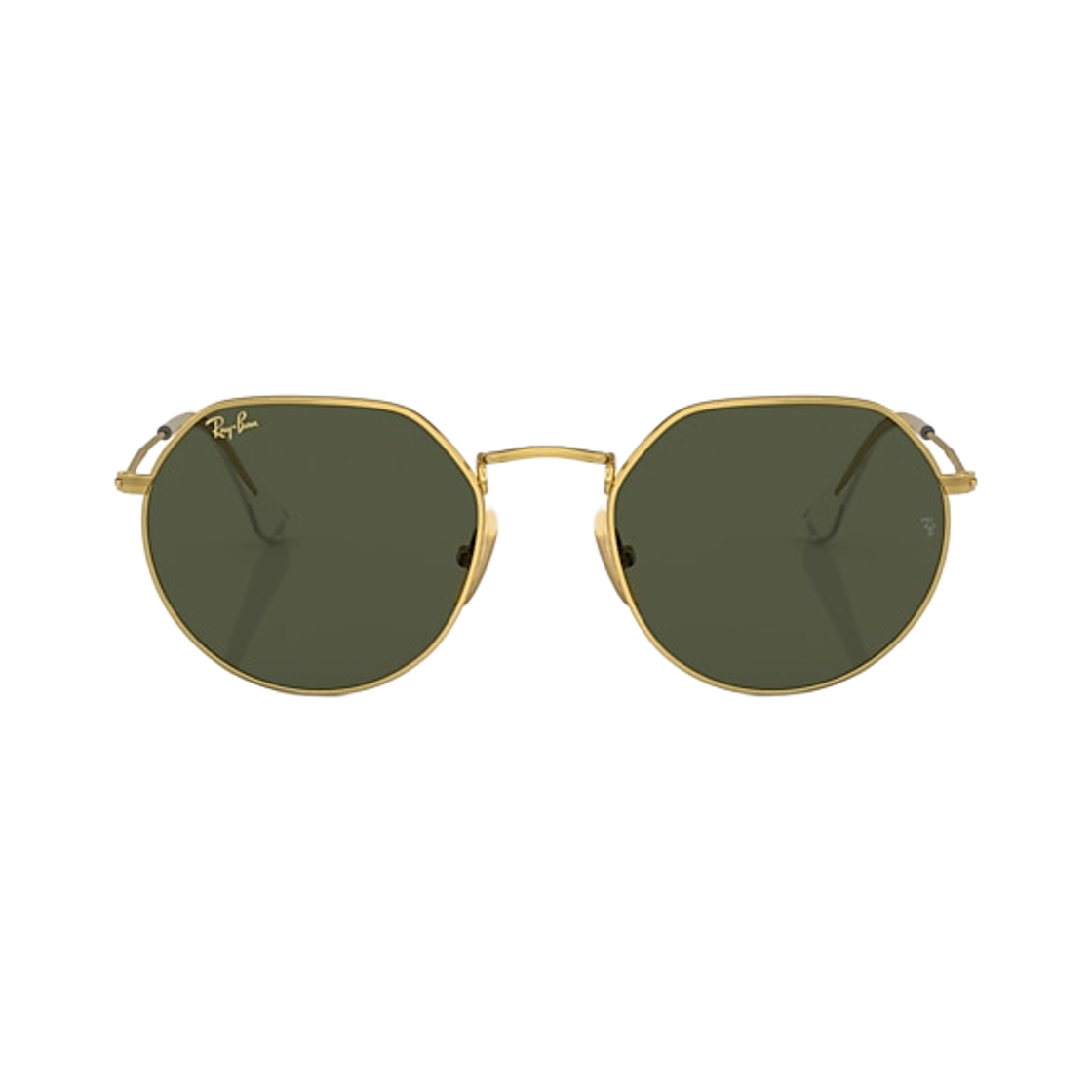 레이밴 잭 폴리쉬드 골드 프레임 그린 렌즈 어드저스터블 노즈패드(Ray-Ban Jack Polished Gold Frame Green Lenses Adjustable Nosepads) - 2