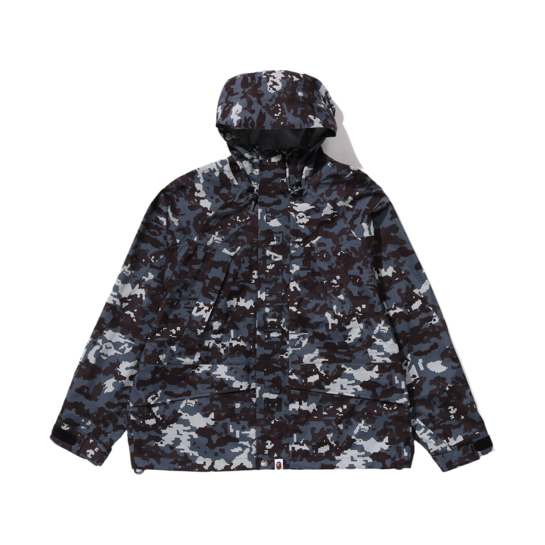 베이프 멀티 픽셀 카모 스노우보드 2 레이어 자켓 블랙