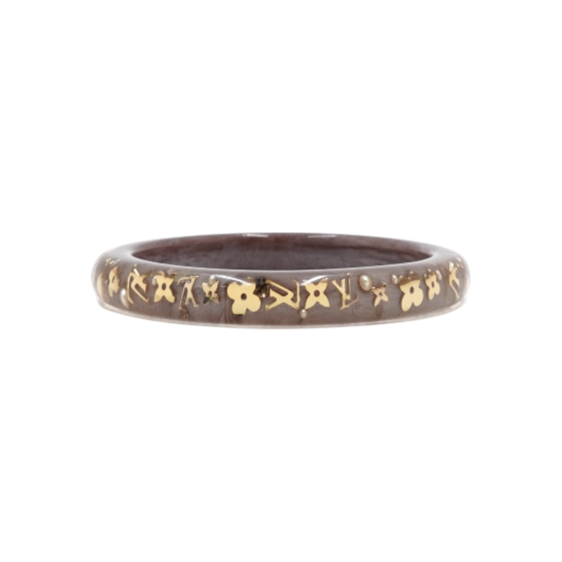 ITPG85D9R798 Louis Vuitton Monogram Brown Inclusion Bangle Bracelet