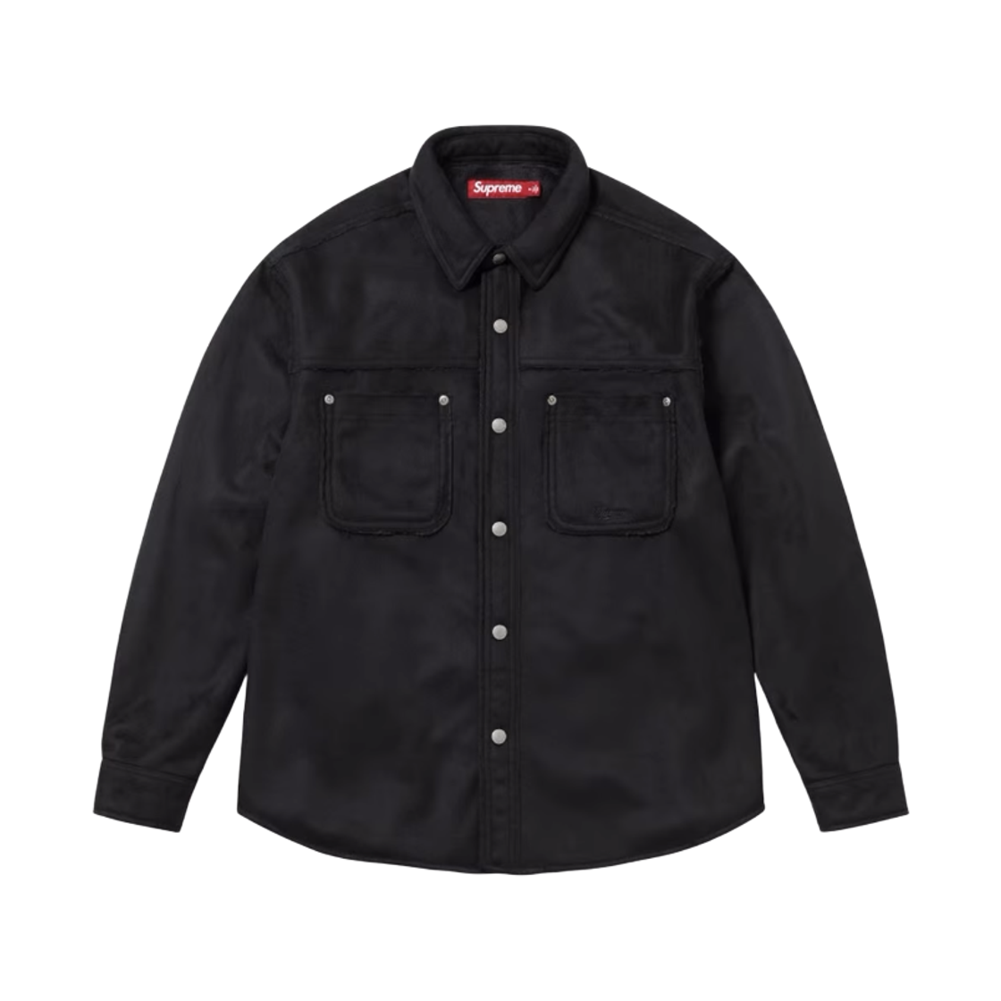 슈프림 포우 스웨이드 스냅 셔츠 블랙 - 25FW