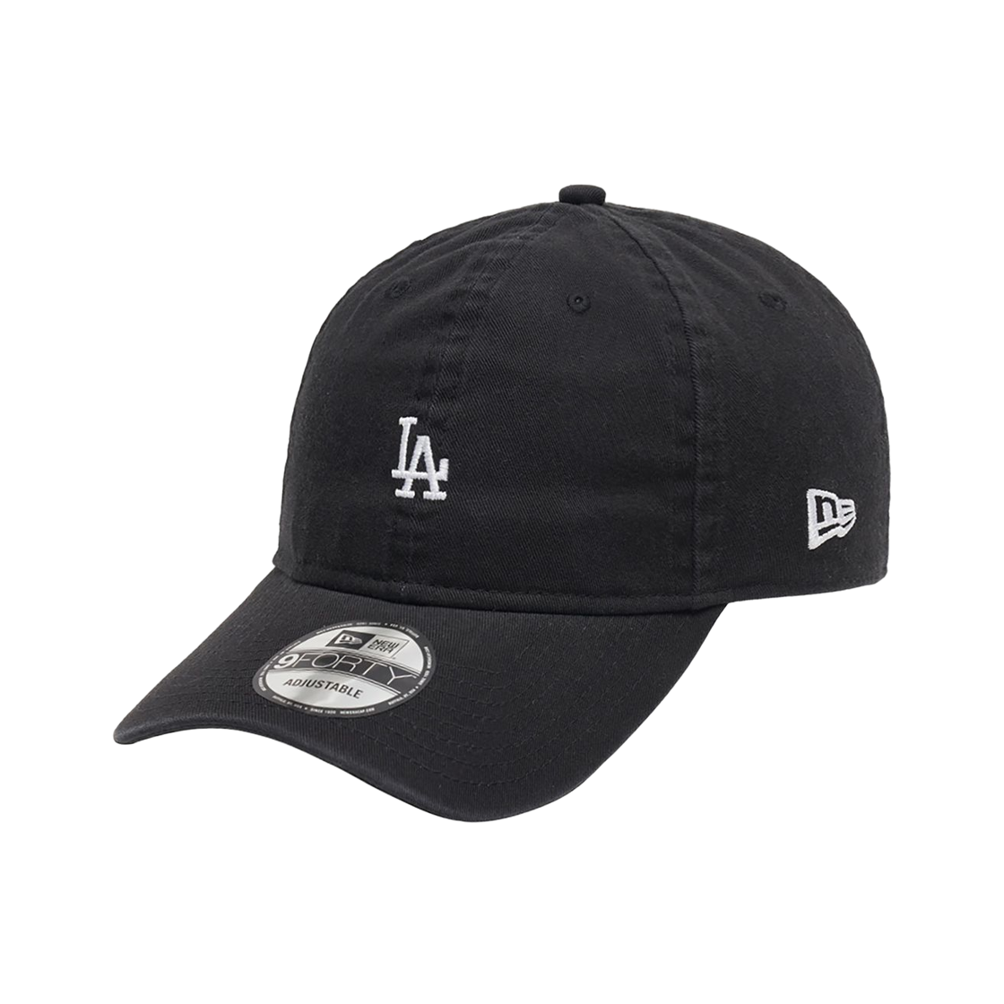 뉴에라 MLB 워시드 미니 로고 LA 다저스 언스트럭쳐 볼캡 블랙(New Era MLB Washed Mini Logo LA Dodgers Unstructured Ball Cap Black) - 1