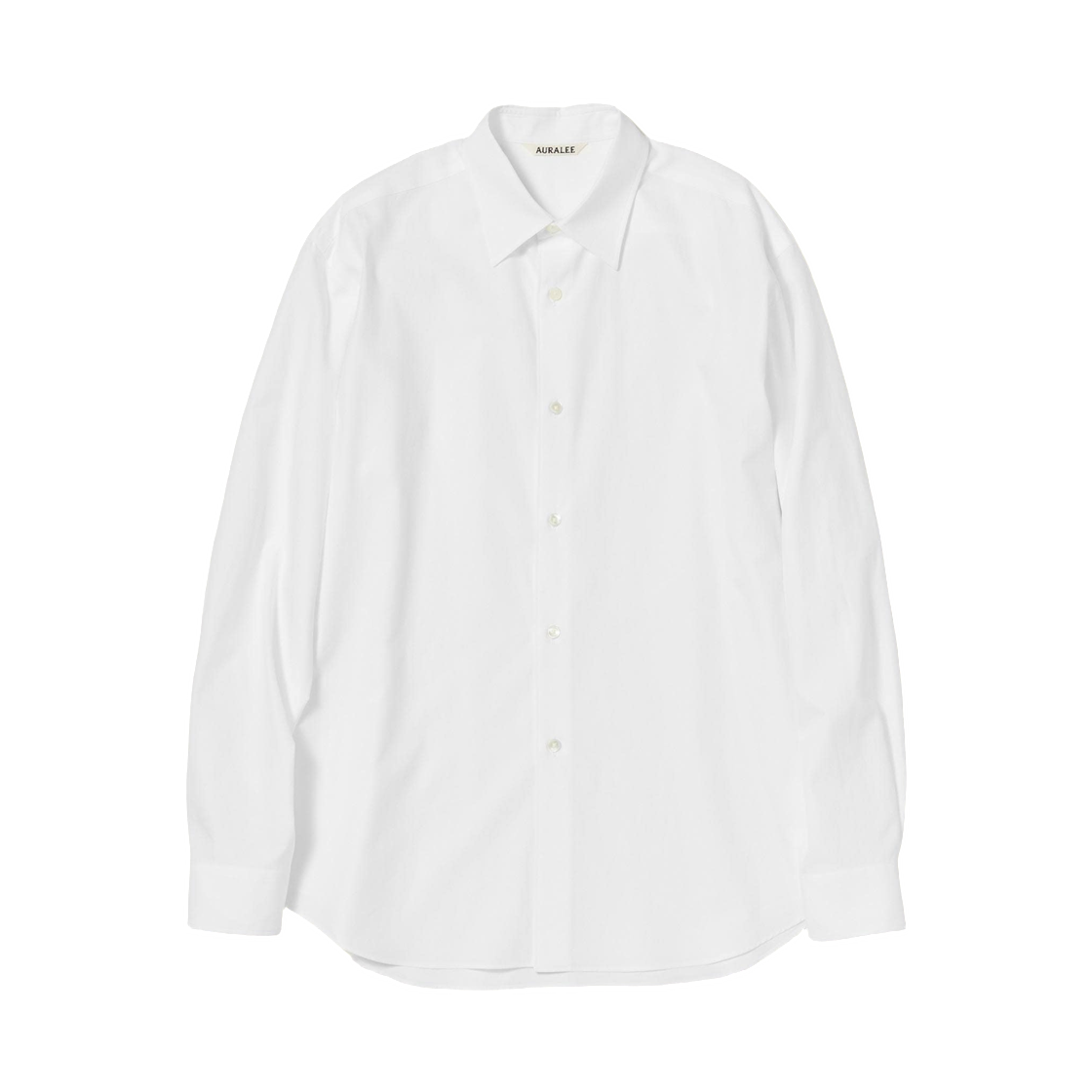 A26SS04TN (W) Auralee Washed Finx Twill Shirt White - 26SS