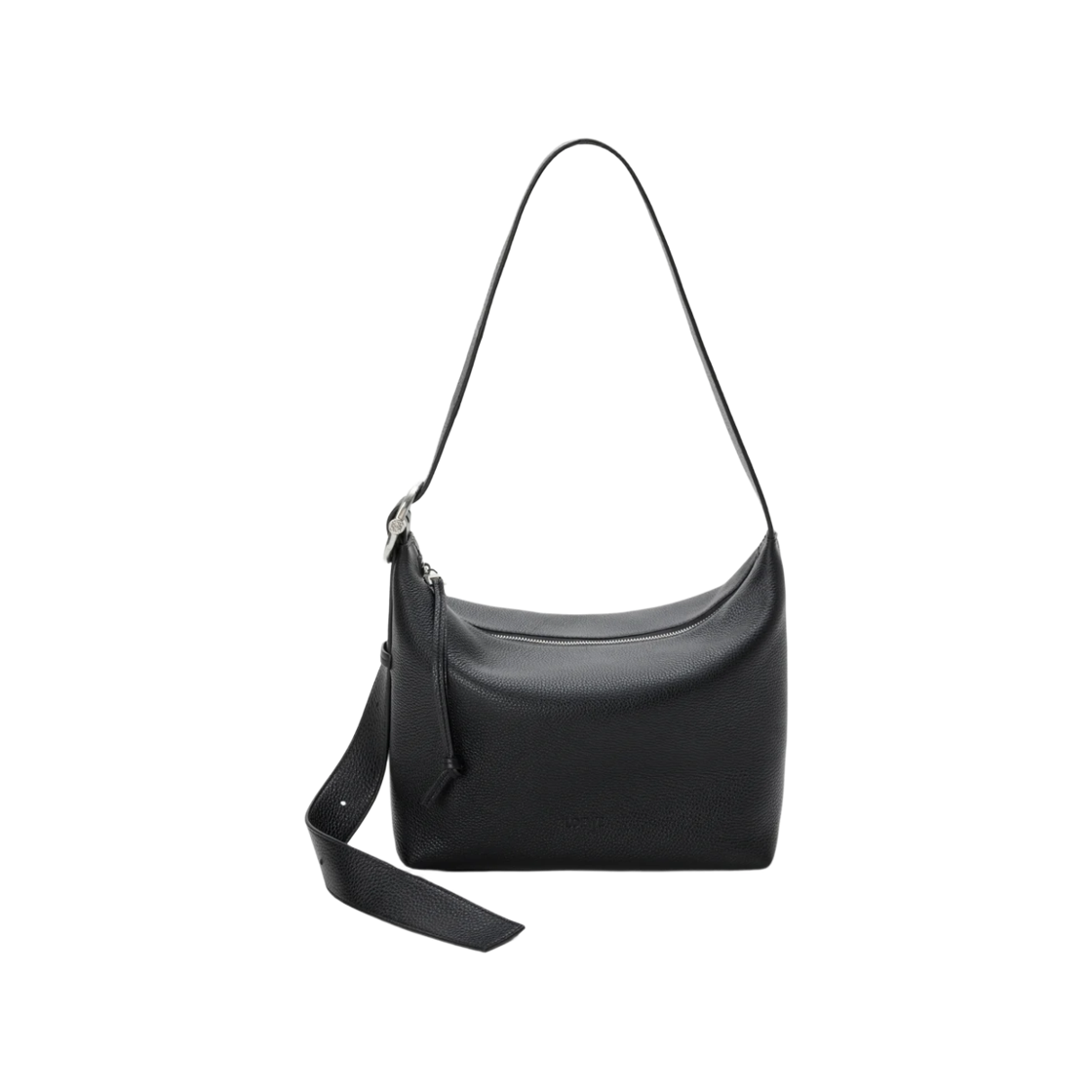 BB22CMDX01-1100 Loewe Loop Hobo Bag in Supple Grained Calfskin Black