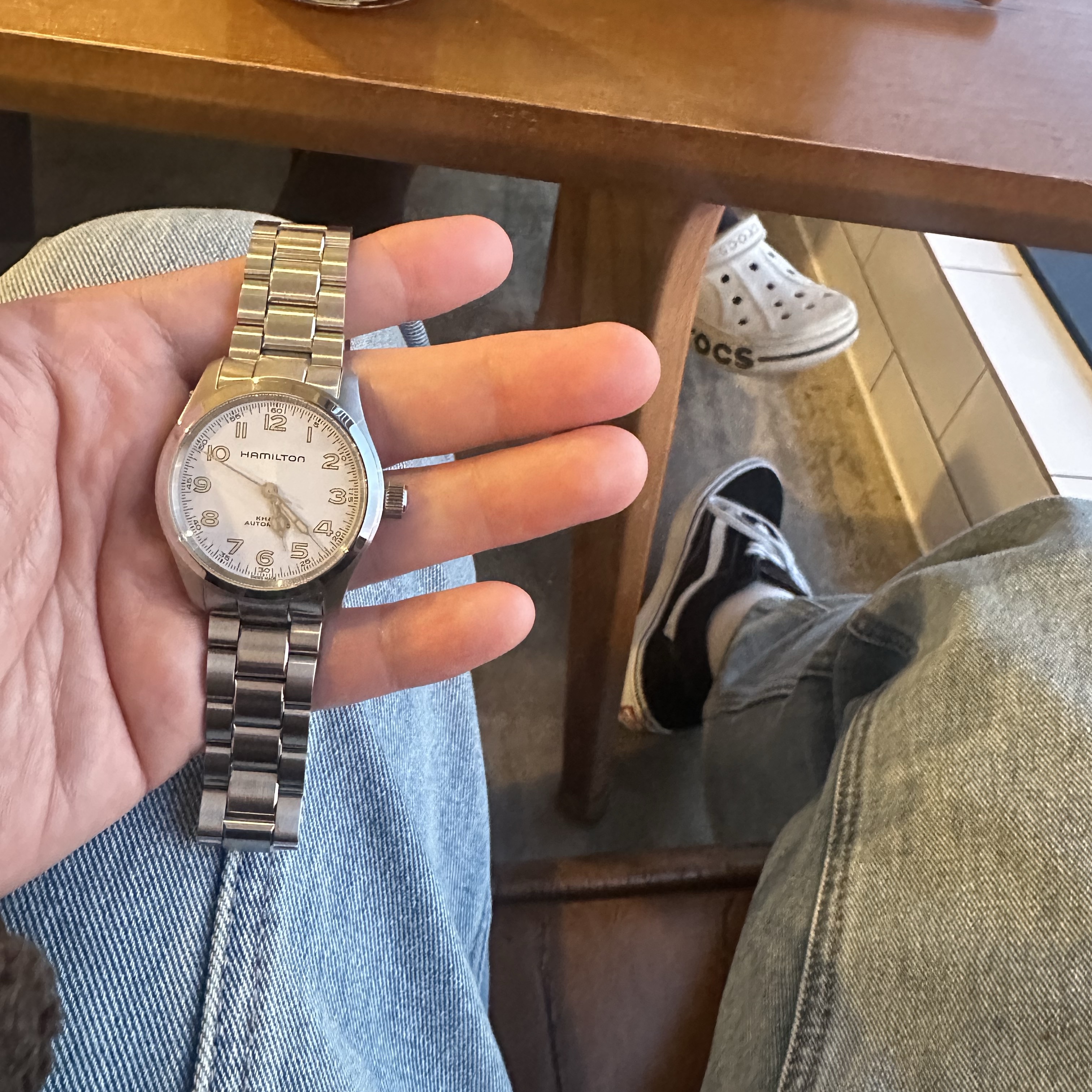 Hamilton Khaki Field Murph 38mm Automatic Stainless Steel Leather Silver 착용 스타일 - 2