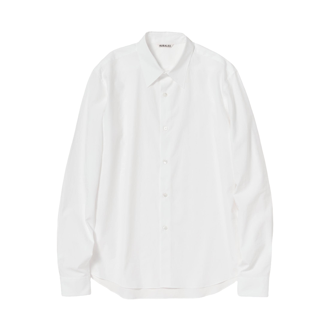 A26SS02TN Auralee Washed Finx Twill Slim Shirt White - 26SS