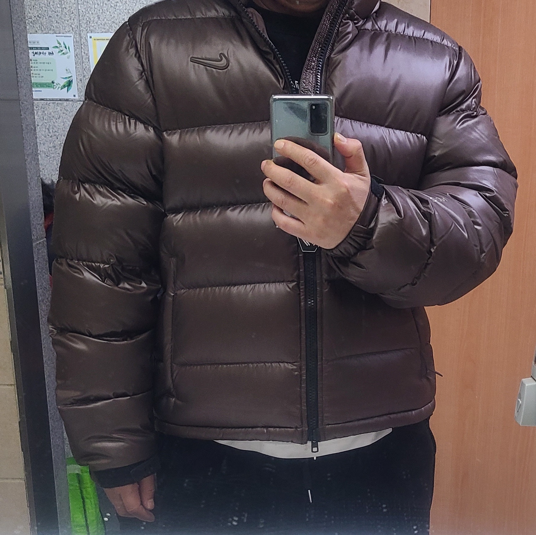 Nike x Drake Nocta Sunset Puffer Jacket Baroque Brown Olive Grey - Asia 착용 스타일