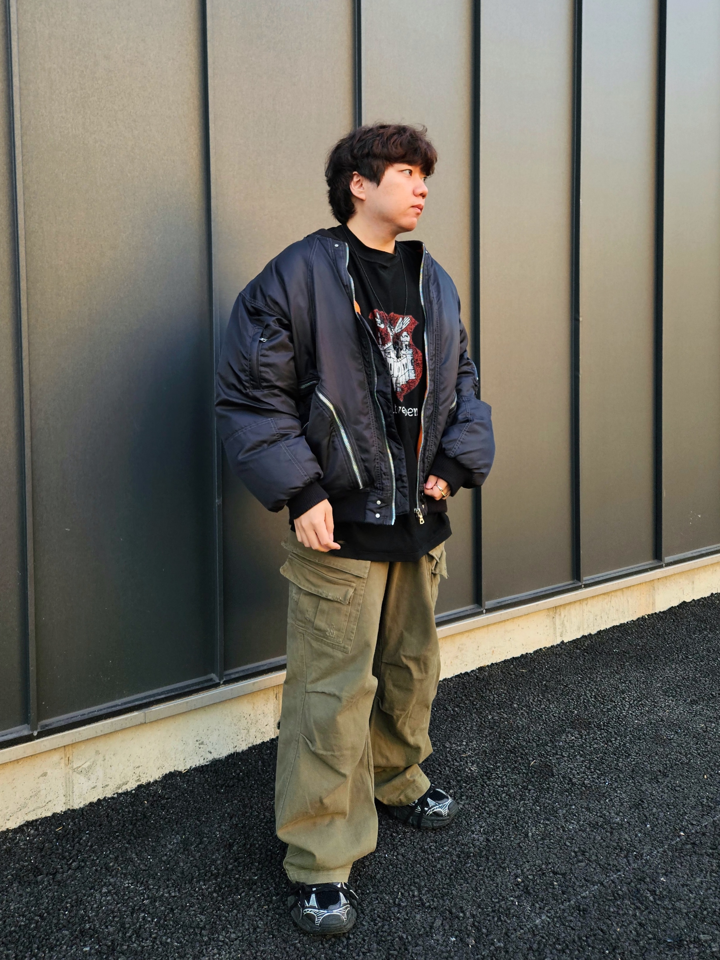 Balenciaga 3XL Sneakers Black White 착용 스타일