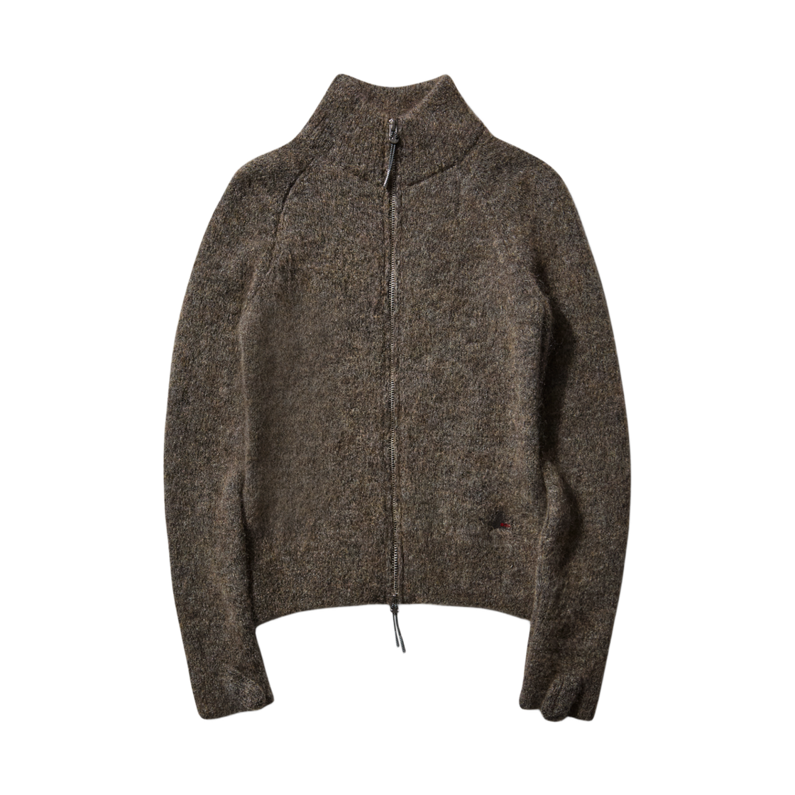 J316891/RBWW062YA23-BEG0025 (W) ROA Tasna Mohair Zip Up Sweater Dark Taupe