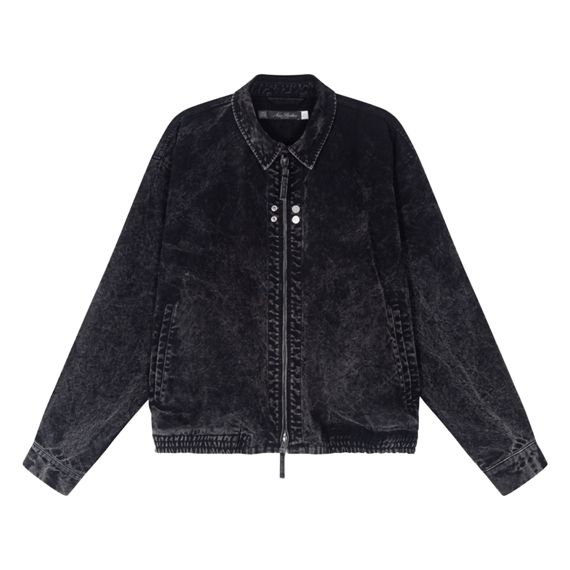 레어리티스 워시드 블루종 자켓 워시드 블랙(Nine Rarities Washed Blouson Jacket Washed Black)