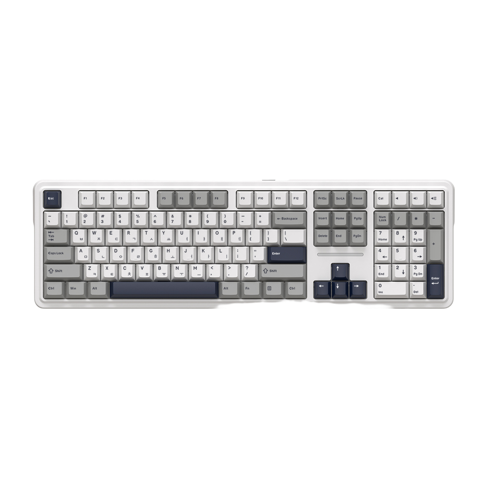 AK108 ABKO AK108 3-mode OTEMU special axis wired/wireless Bluetooth gaming mechanical keyboard gray pitch axis