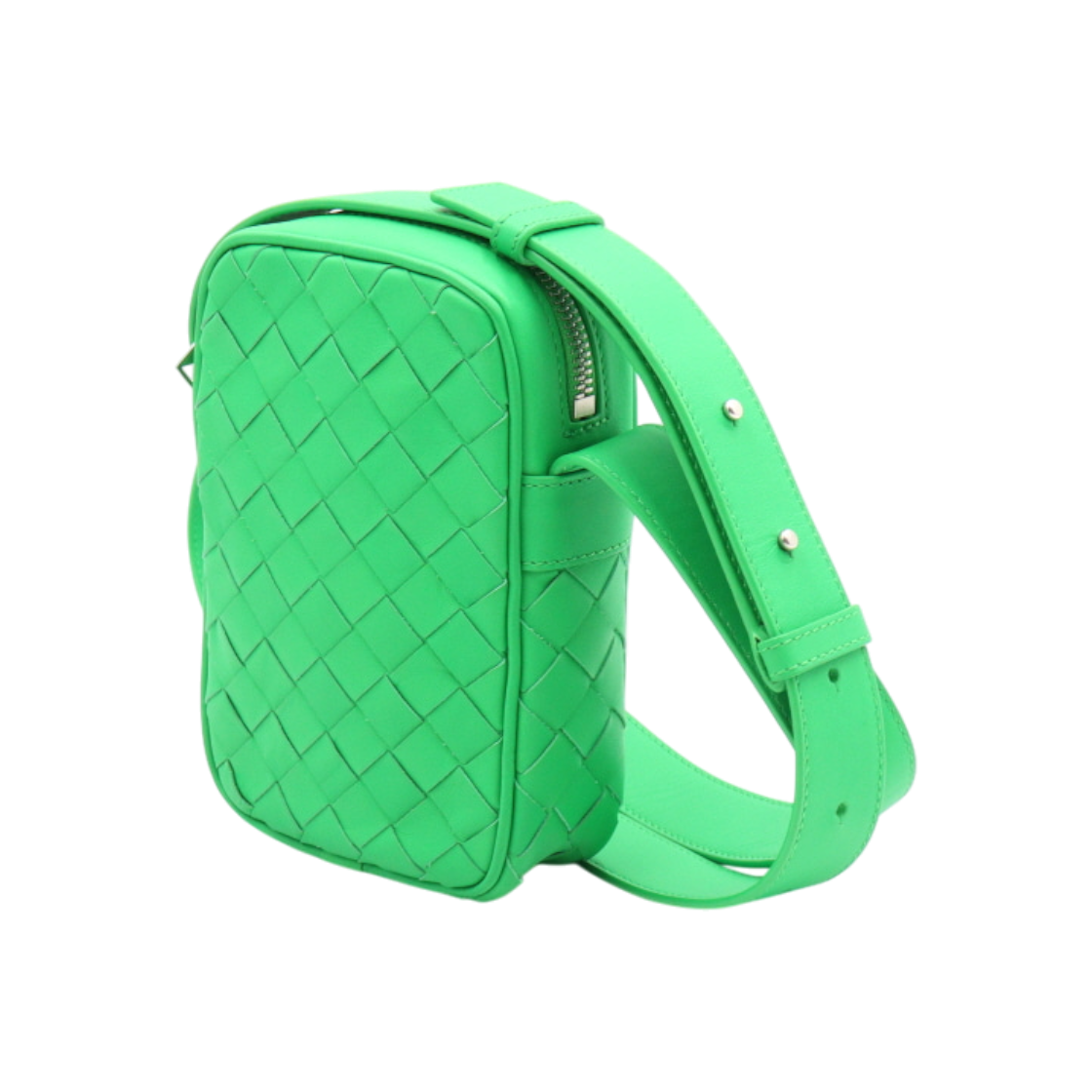 ITM9PJWLEW7A Bottega Veneta 743214 Green Intrecciato Smartphone Case Mini Unisex Crossbody and Shoulder Bag AA49584