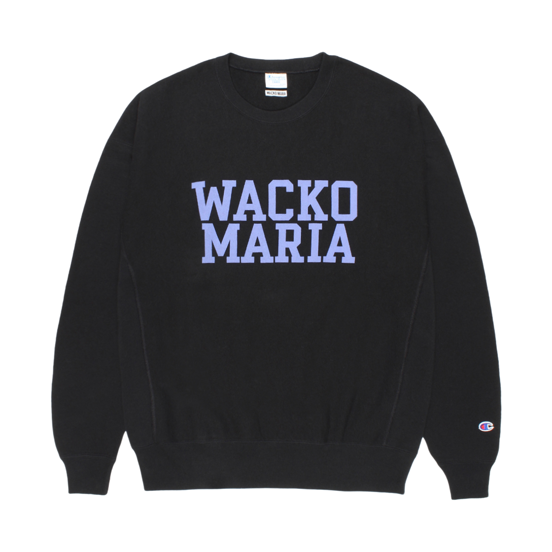와코 마리아 x 챔피온 리버스 위브 크루넥 스웨트셔츠 블랙(Wacko Maria x Champion Reverse Weave Crewneck Sweatshirt Black)