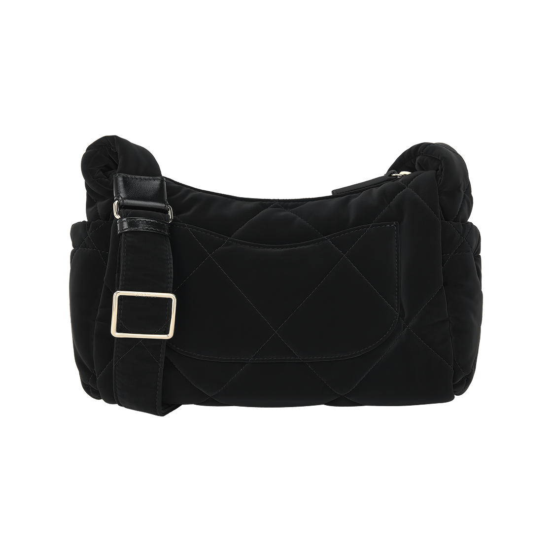 샤넬 라지 볼링백 벨벳 나일론 & 골드 메탈 블랙(Chanel Large Bowling Bag Velvet Effect Nylon & Gold Black) - 3