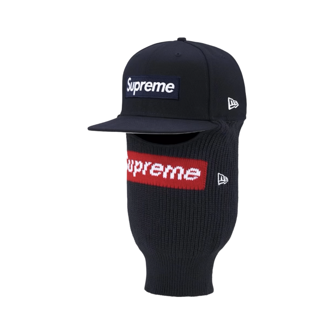 슈프림 × 뉴에라 박스 로고 바라클라바 네이비 - 25FW