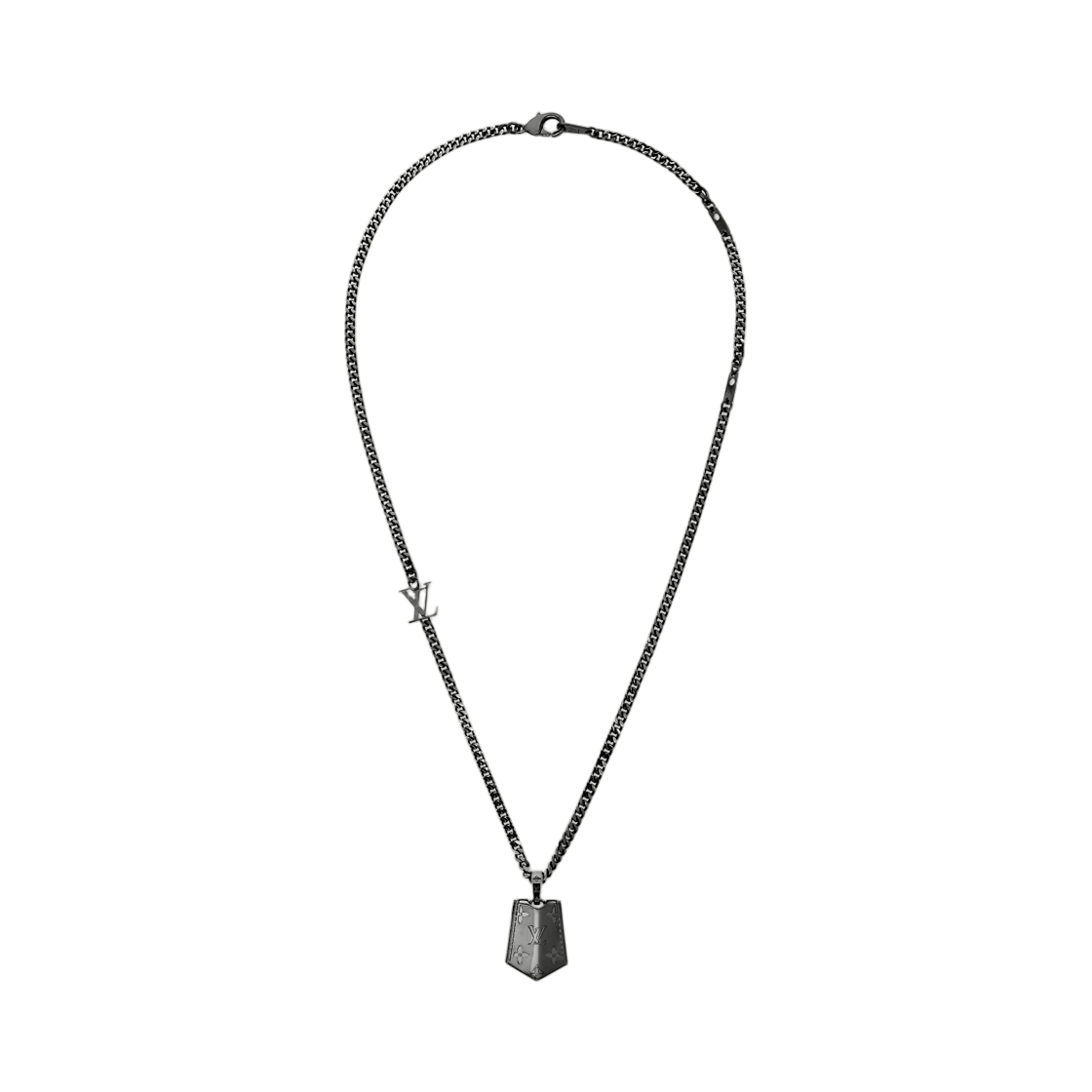 M03337 Louis Vuitton LV Tag Pendant Ruthenium