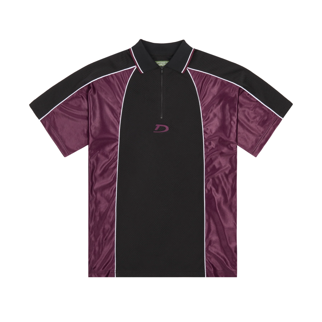 - Denim Tears Practice Half Zip Polo Black